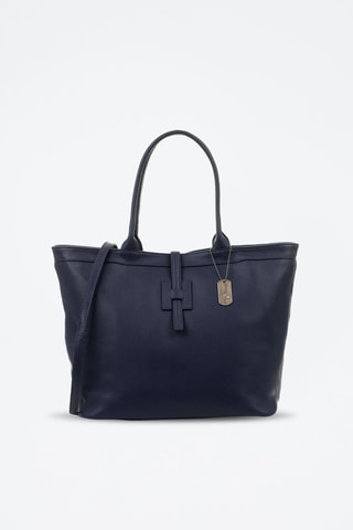 Cabas en cuir Aurigo - Bleu marine foncé