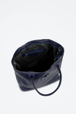 Cabas en cuir Aurigo - Bleu marine foncé