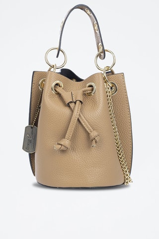 Sac seau en cuir - Marron clair