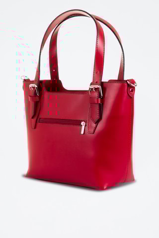 Cabas en cuir - Rouge