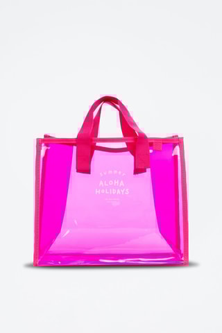 Cabas Zeme - Rose et blanc