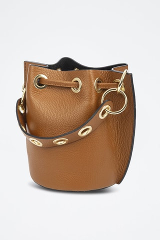 Sac seau en cuir - Camel
