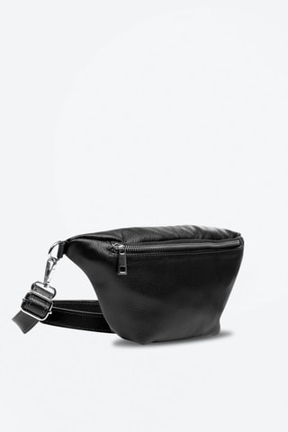 Sac banane en cuir Amandola - 
Noir 