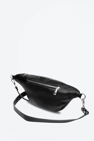 Sac banane en cuir Amandola - 
Noir 