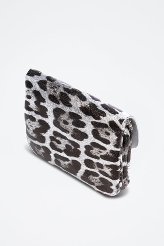 Porte-monnaie en cuir - Gris et noir