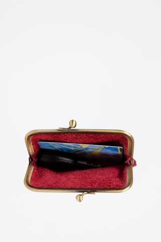 Porte-monnaie en cuir - Fuchsia