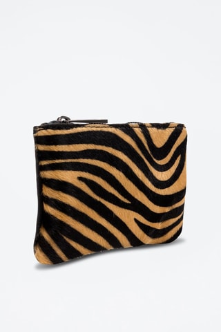 Porte-monnaie en cuir Leonilda - Noir et beige