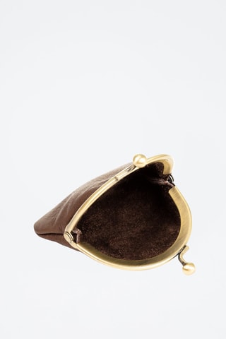 Porte-monnaie en cuir Ausilia Monedero - Marron foncé