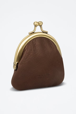Porte-monnaie en cuir Ausilia Monedero - Marron foncé