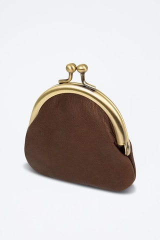 Porte-monnaie en cuir Ausilia Monedero - Marron foncé