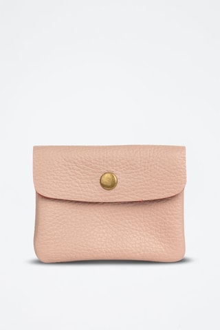 Porte-monnaie en cuir Alpignano - Rose poudré