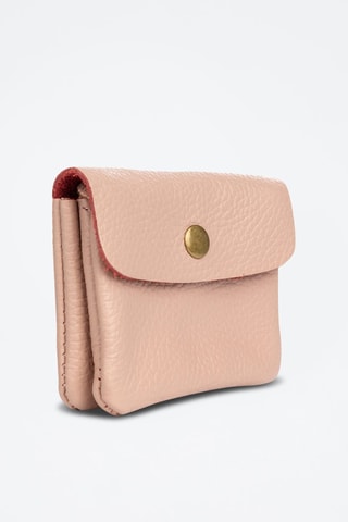 Porte-monnaie en cuir Alpignano - Rose poudré