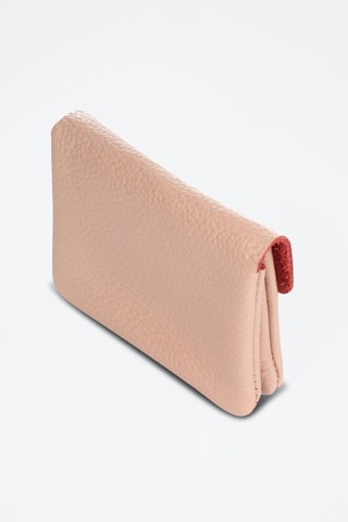 Porte-monnaie en cuir Alpignano - Rose poudré