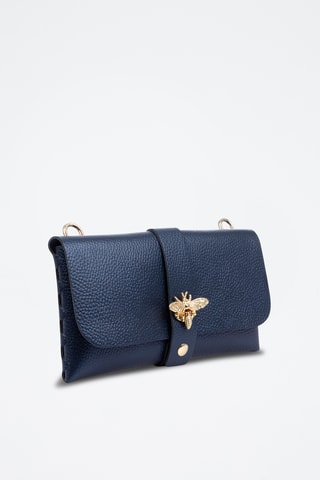 Pochette en cuir Amaseno - Bleu marine