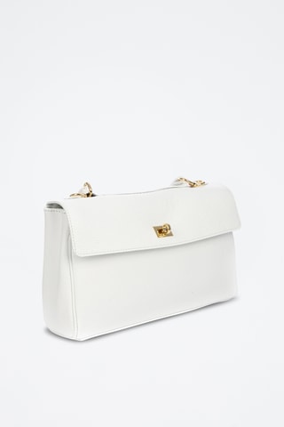 Sac bandoulière en cuir Azeglio - Blanc