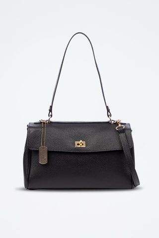 Sac bandoulière en cuir Azeglio - Noir