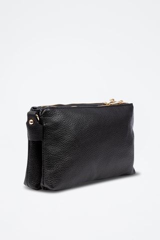 Sac bandoulière en cuir Barbania - Noir