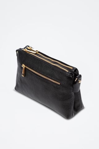 Sac bandoulière en cuir Barbania - Noir