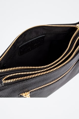 Sac bandoulière en cuir Barbania - Noir