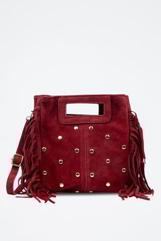 Sac à main en nubuck Barbata - Bordeaux