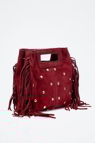 Sac à main en nubuck Barbata - Bordeaux