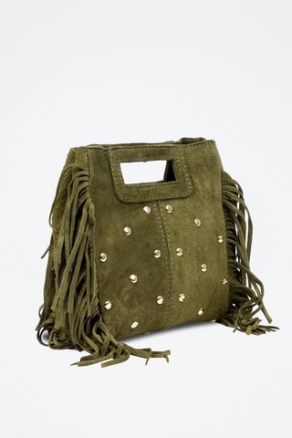 Sac à main en nubuck Barbata - Vert olive