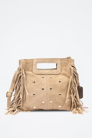 Sac à main en nubuck Barbata - Taupe