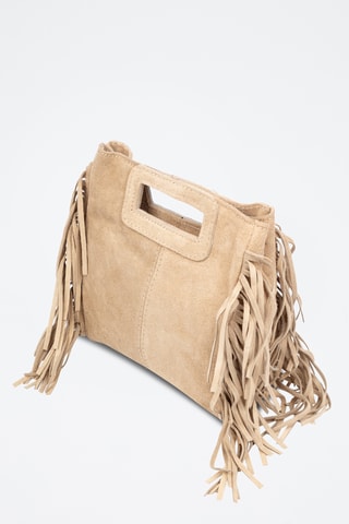 Sac à main en nubuck Barbata - Taupe