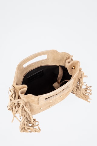 Sac à main en nubuck Barbata - Taupe
