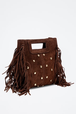 Sac à main en nubuck Barbata - Marron foncé