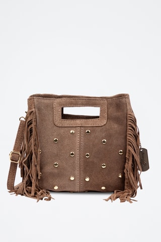 Sac à main en nubuck Barbata - Taupe