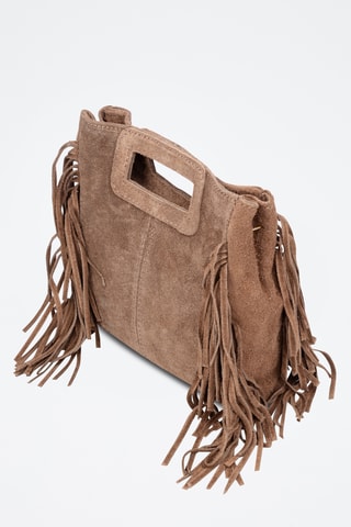 Sac à main en nubuck Barbata - Taupe