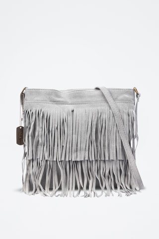 Sac bandoulière en nubuck Avise - Gris clair