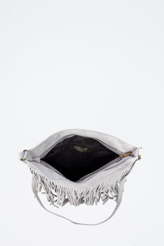 Sac bandoulière en nubuck Avise - Gris clair