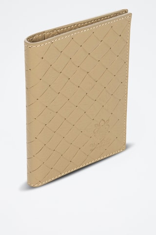 Portefeuille en cuir Azzano - Taupe