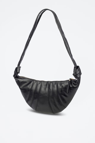 Sac porté épaule en cuir Badolato - Noir