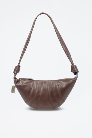 Sac porté épaule en cuir Badolato - Marron