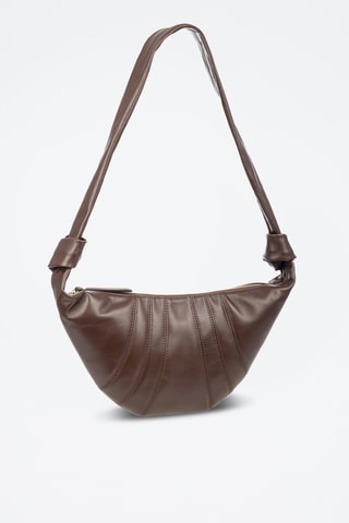 Sac porté épaule en cuir Badolato - Marron