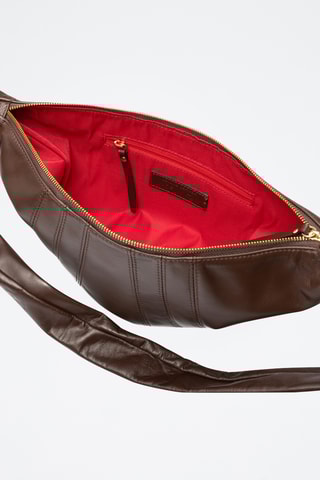 Sac porté épaule en cuir Badolato - Marron