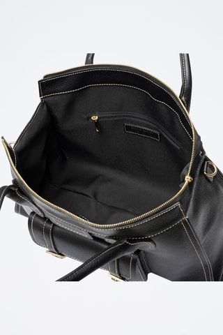 Cabas en cuir Bagaladi - Noir