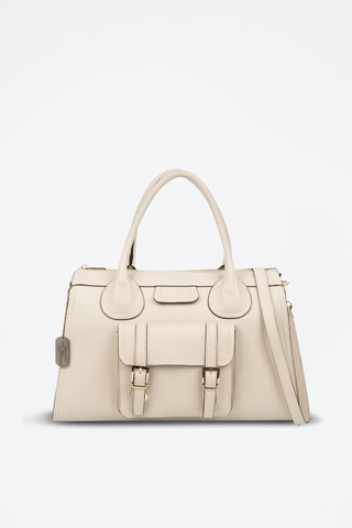 Cabas en cuir Bagaladi - Beige