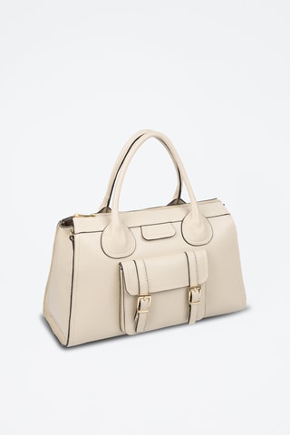 Cabas en cuir Bagaladi - Beige
