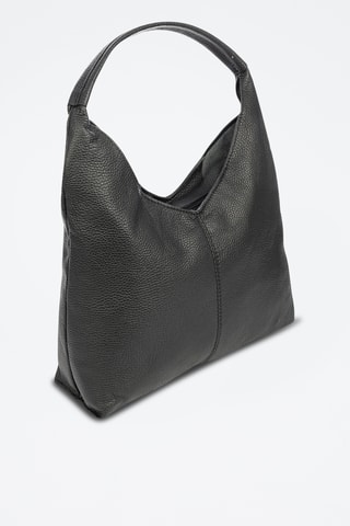 Sac porté épaule en cuir Bagni - Noir