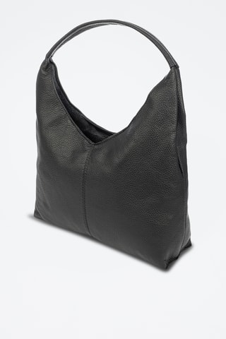 Sac porté épaule en cuir Bagni - Noir