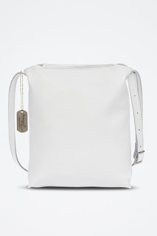Sac bandoulière en cuir Bagnoa - Blanc