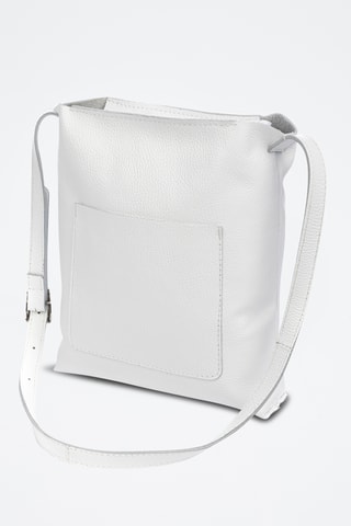 Sac bandoulière en cuir Bagnoa - Blanc