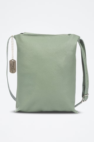 Sac bandoulière en cuir Bagnoa - Vert d’eau