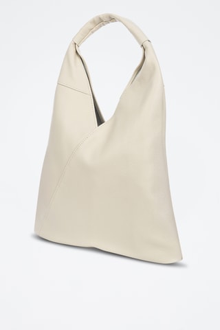 Sac porté épaule en cuir Agnana - Beige