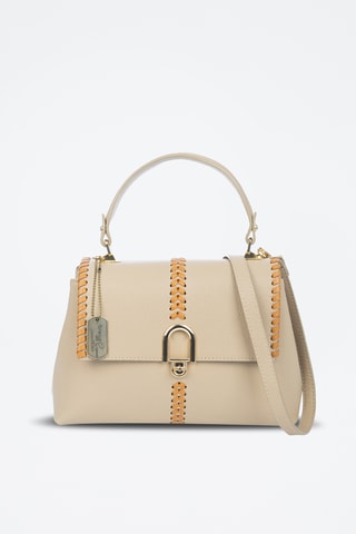 Sac à main en cuir Ballabio - Taupe