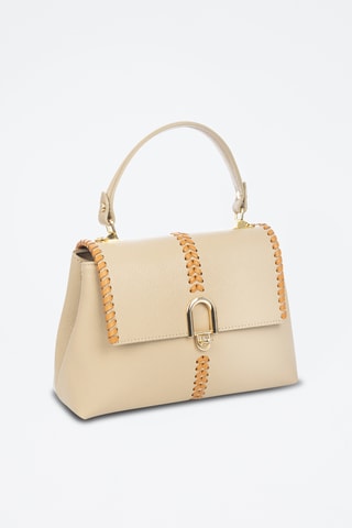 Sac à main en cuir Ballabio - Taupe